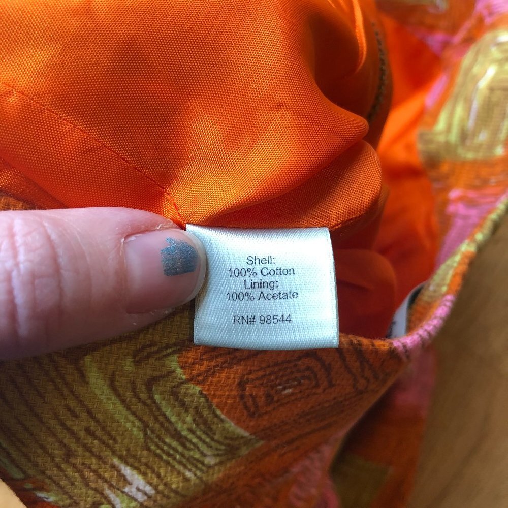 Beth Bowley Ikat Pattern Skirt Pink Orange Size 4 - Picture 5 of 12
